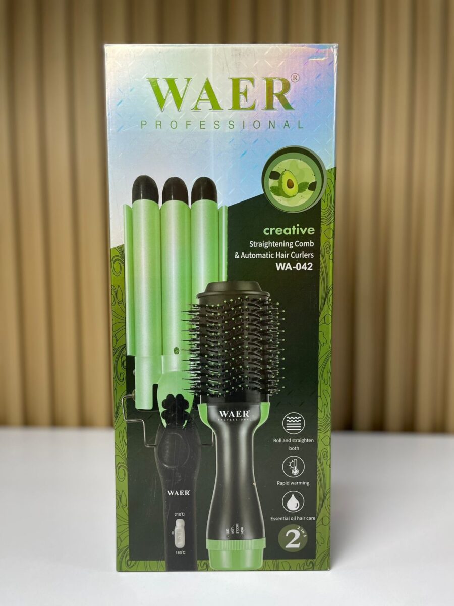 Combo WAER Profesional – Cepillo Secador + Pinza RIZADORA - Image 5